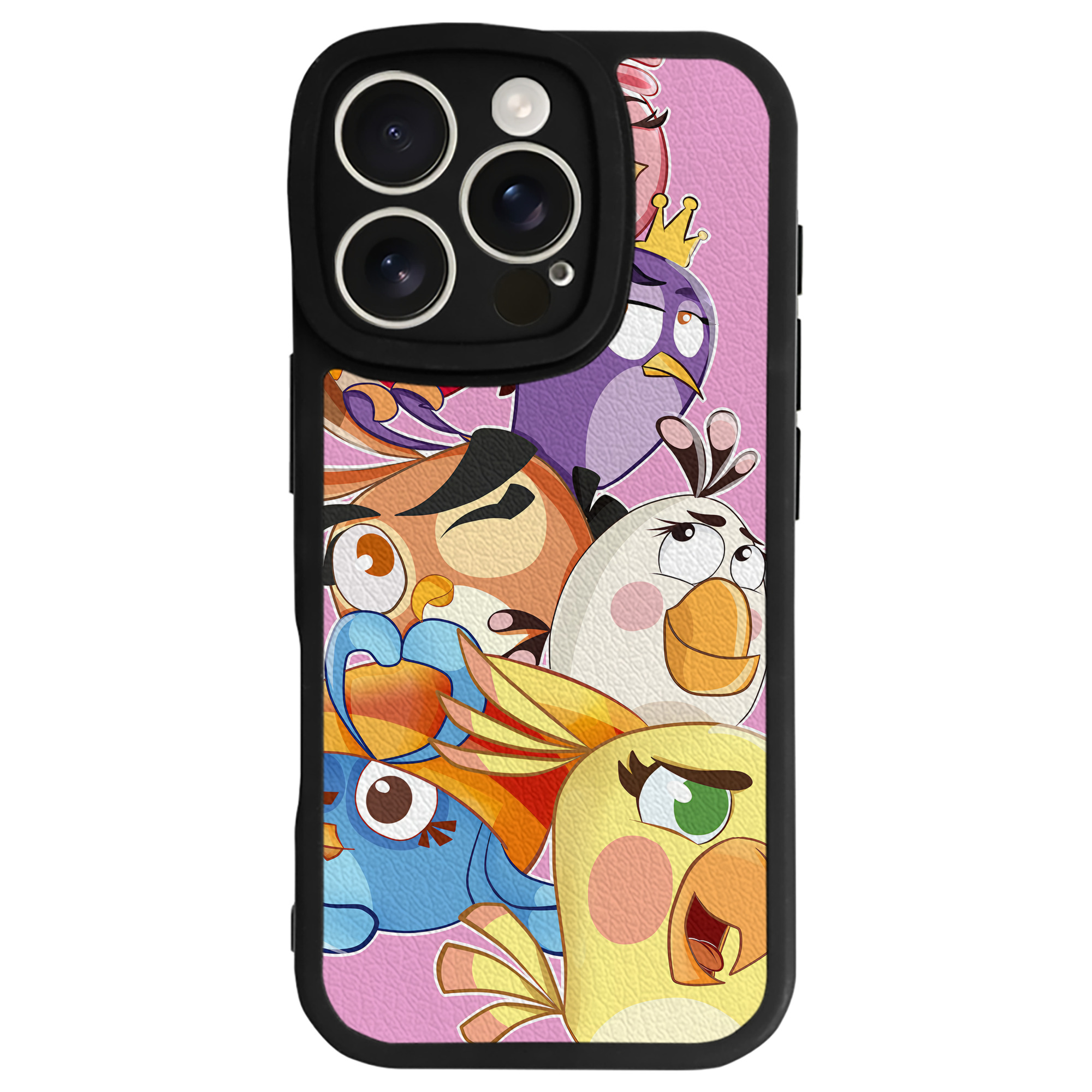 （画像用） Angry Birds アングリーバード 【iPhone 16シリーズ対応】シリコンスマホケース（レザー調） 材質：シリコン